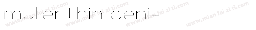muller thin deni字体转换